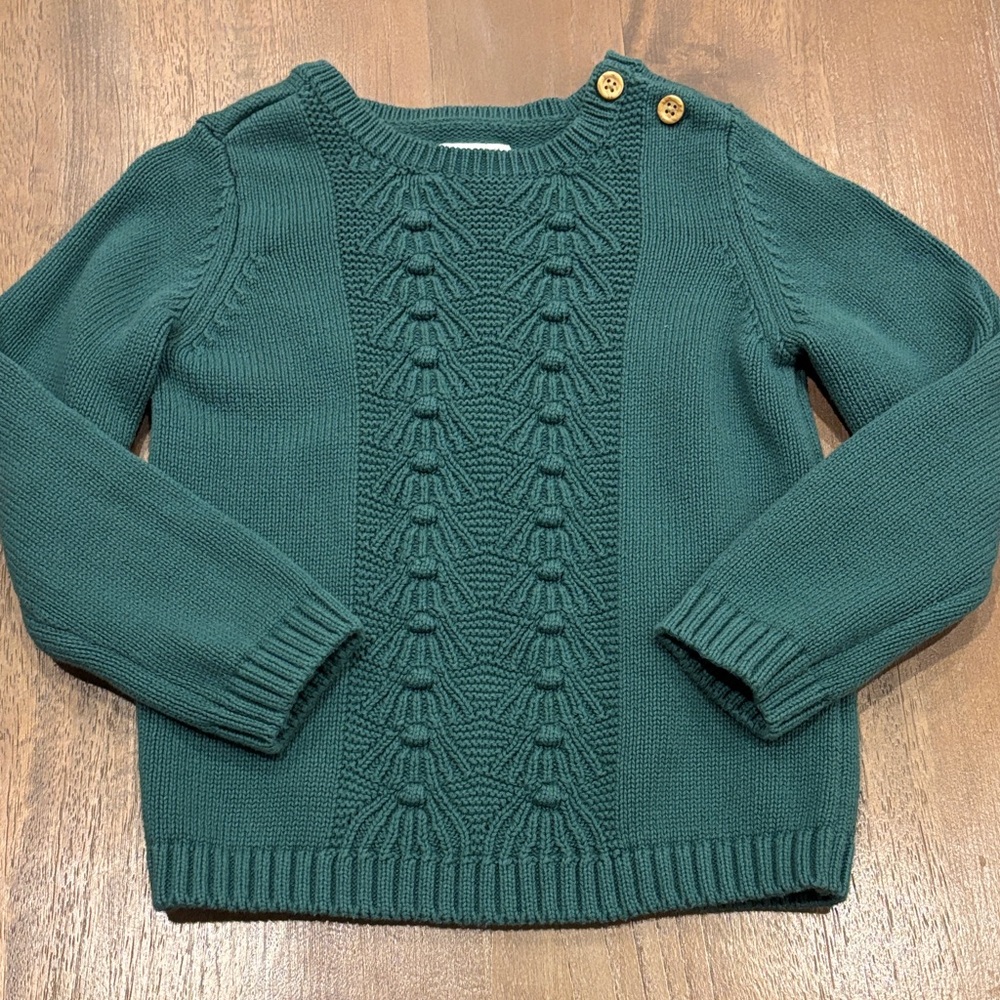 Girls Toddler Green Sweater